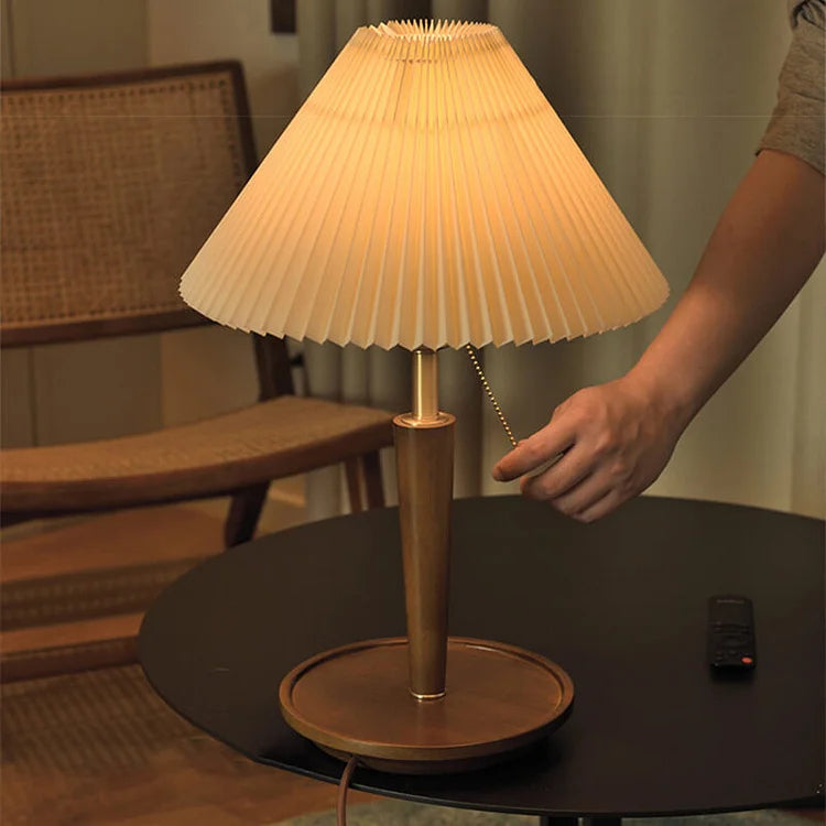 Classic Wooden Table Lamp with Shade
