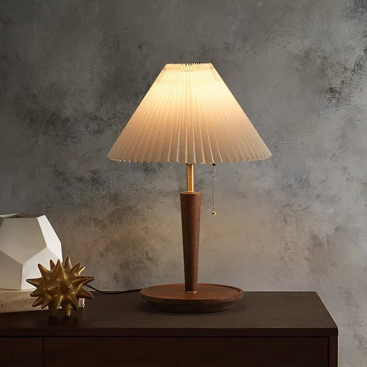 Classic Wooden Table Lamp with Shade