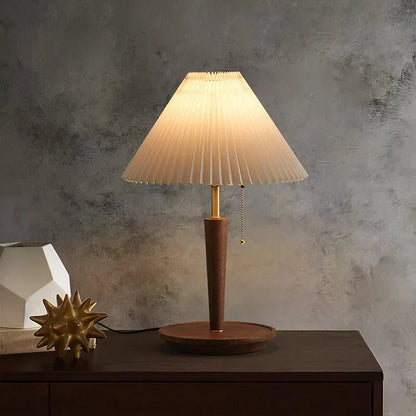 Classic Wooden Table Lamp with Shade