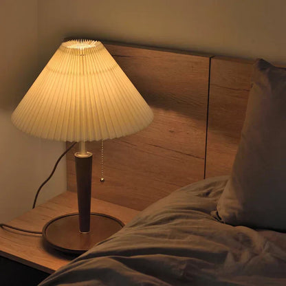 Classic Wooden Table Lamp with Shade