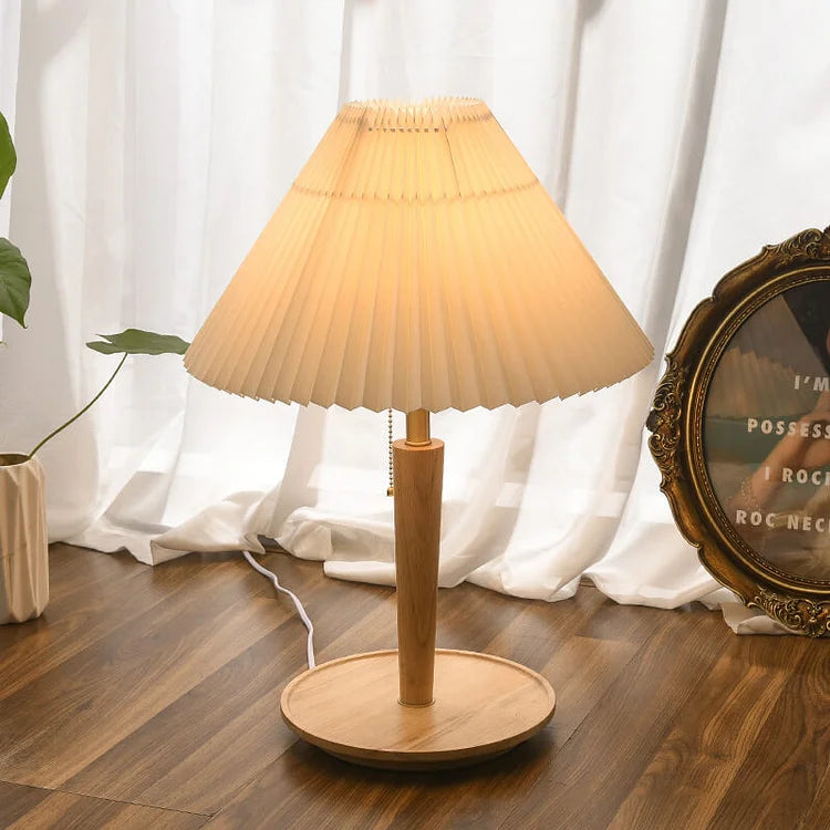 Classic Wooden Table Lamp with Shade