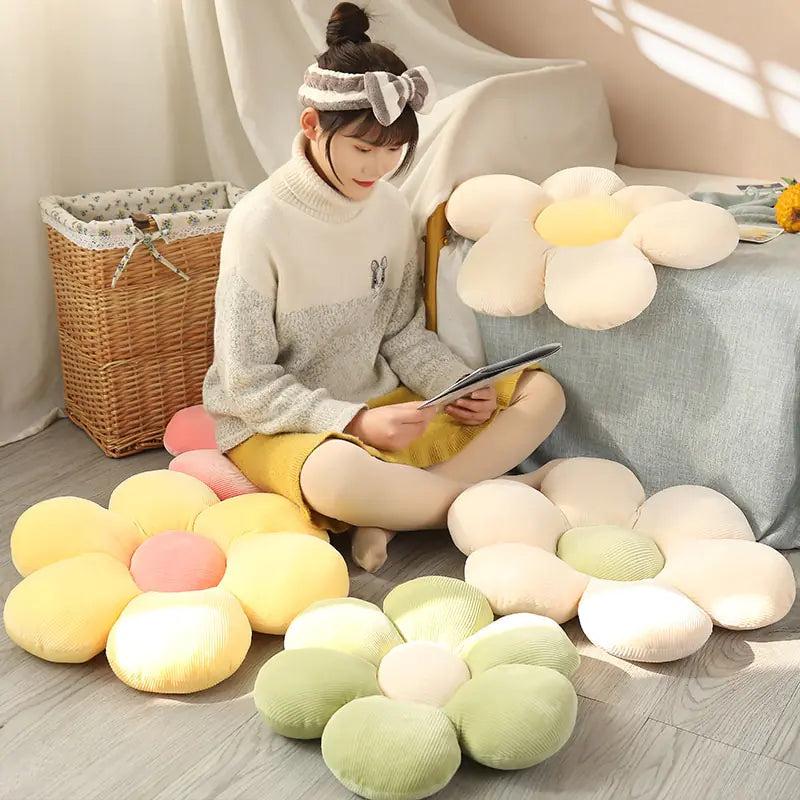 Soft Floral Patterned Chair Cushion