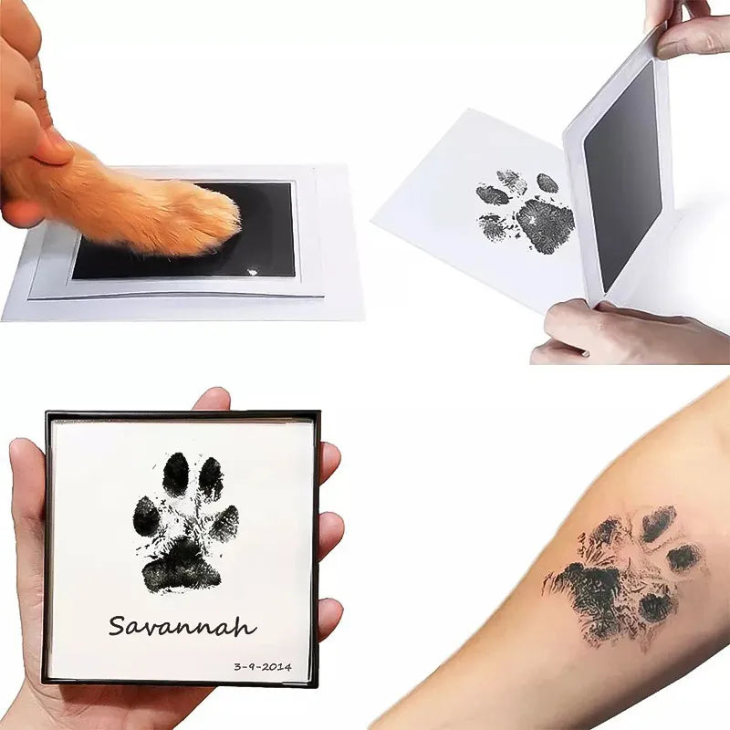Personalized Pet Paw Print Ornament Set