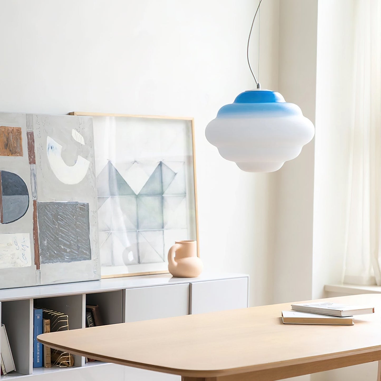 Stylish Pendant Light with Warm Glow Diffuser