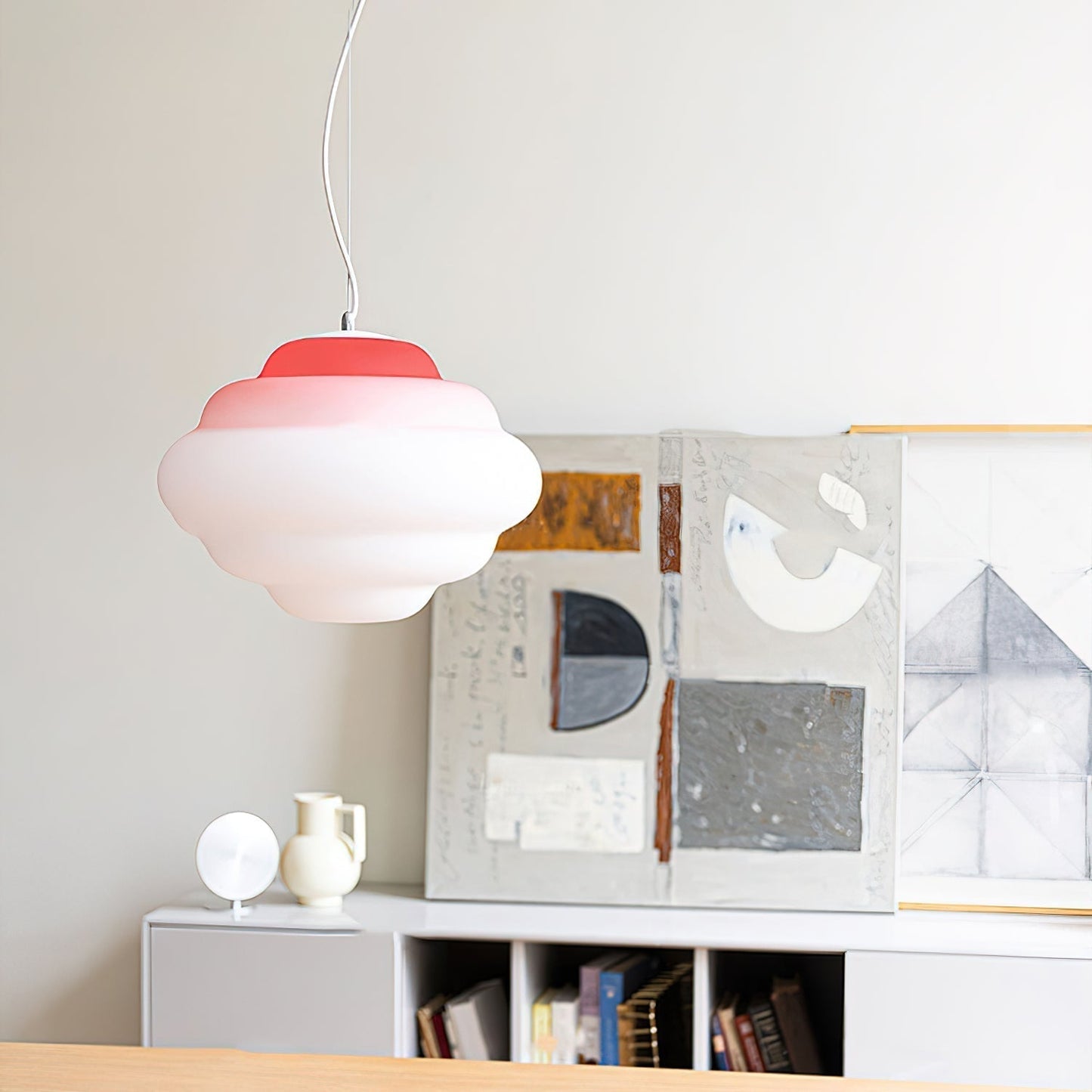 Stylish Pendant Light with Warm Glow Diffuser