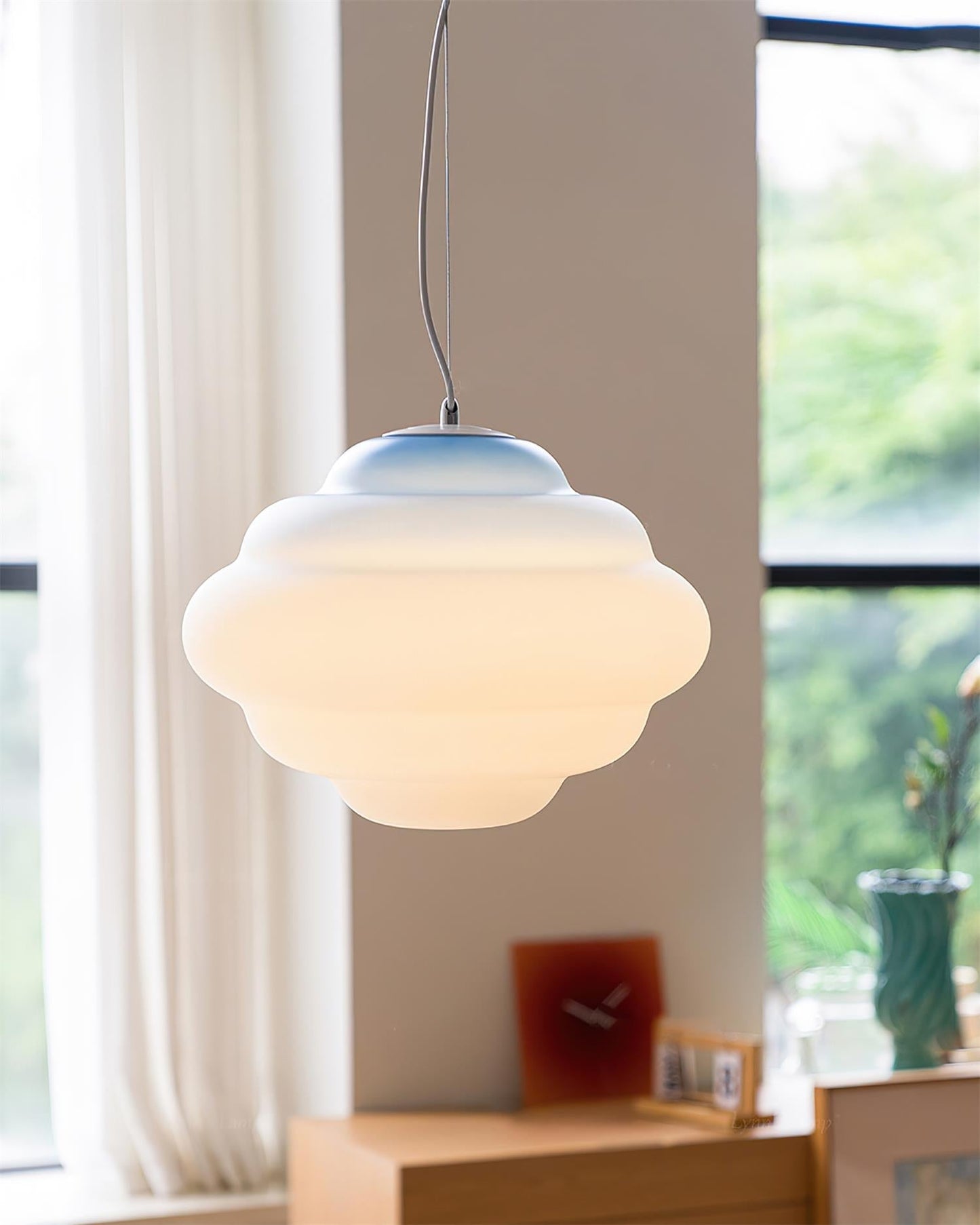 Stylish Pendant Light with Warm Glow Diffuser