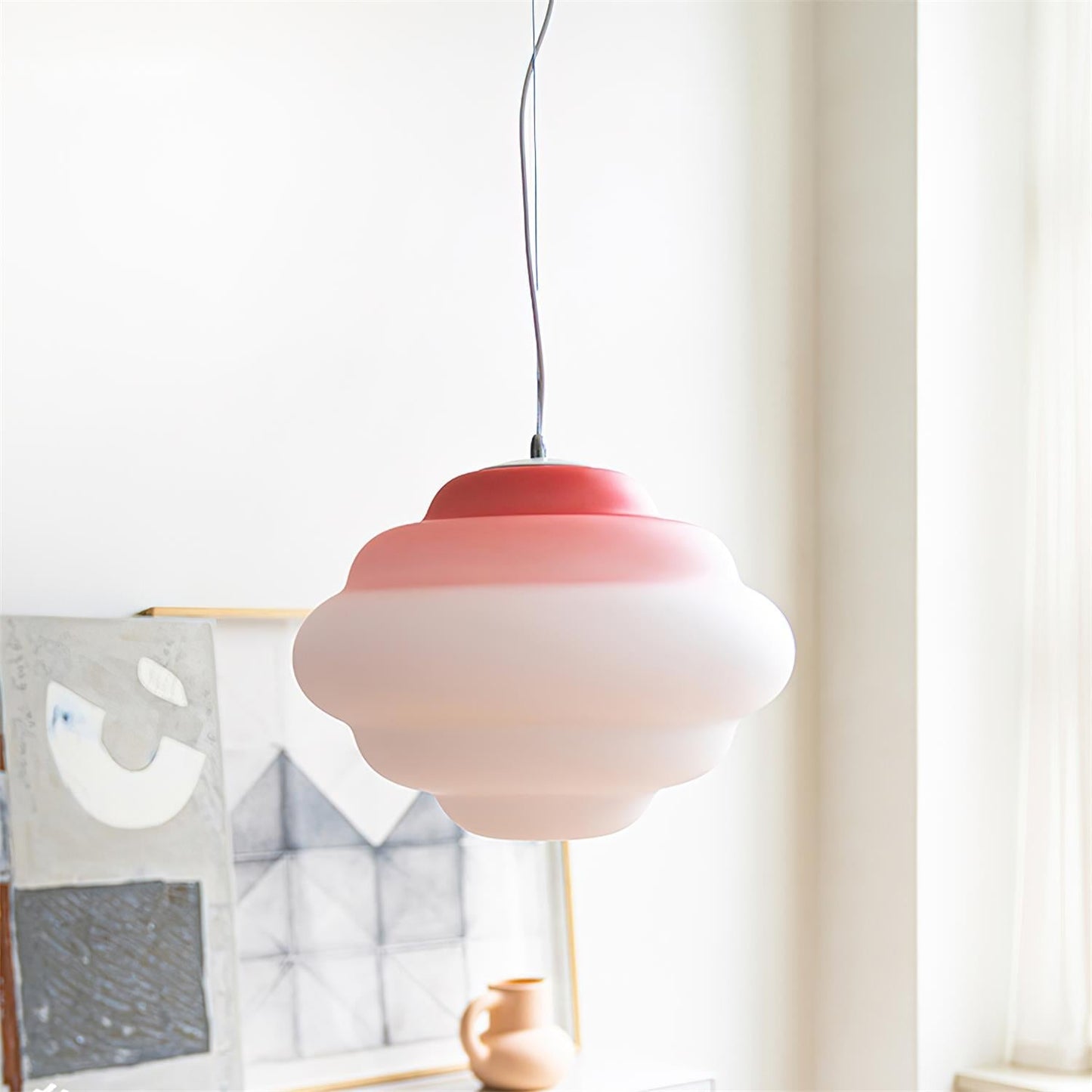 Stylish Pendant Light with Warm Glow Diffuser