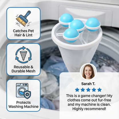 Washable Pet Hair Catcher for Laundry Machines