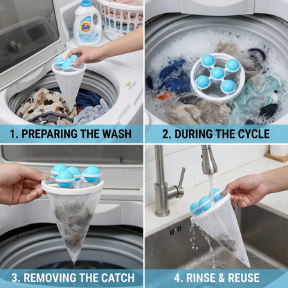 Washable Pet Hair Catcher for Laundry Machines