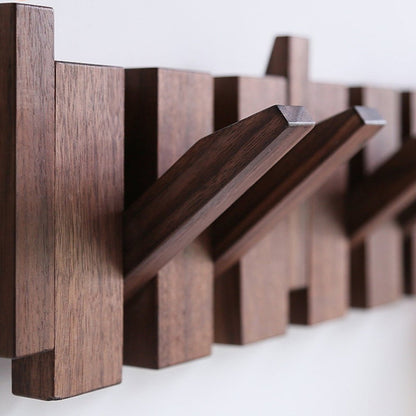 Classic Wooden Coat Rack with Storage