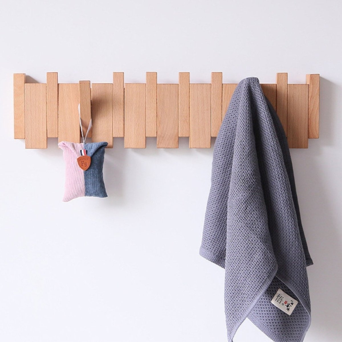 Classic Wooden Coat Rack with Storage