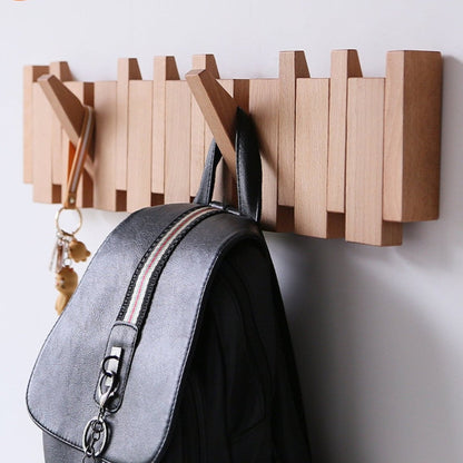 Classic Wooden Coat Rack with Storage