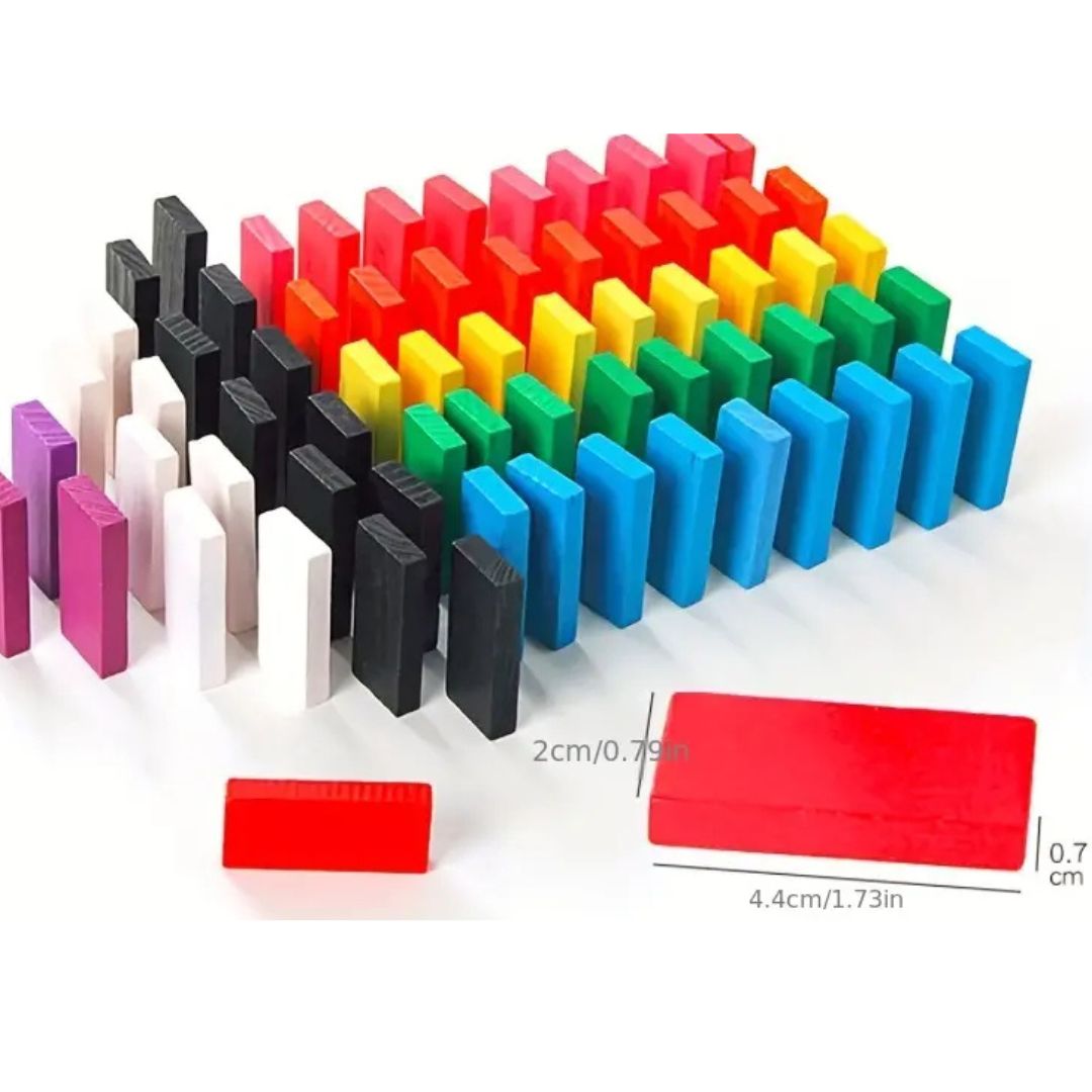 Natural Wood Educational Domino Blocks