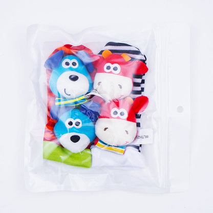 Soft Baby Socks and Teether Toy Set