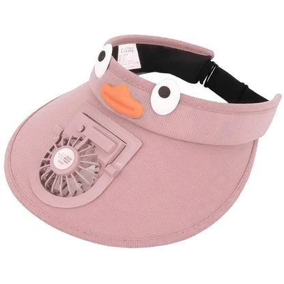 Children's Breathable Summer Sun Hat with Fan