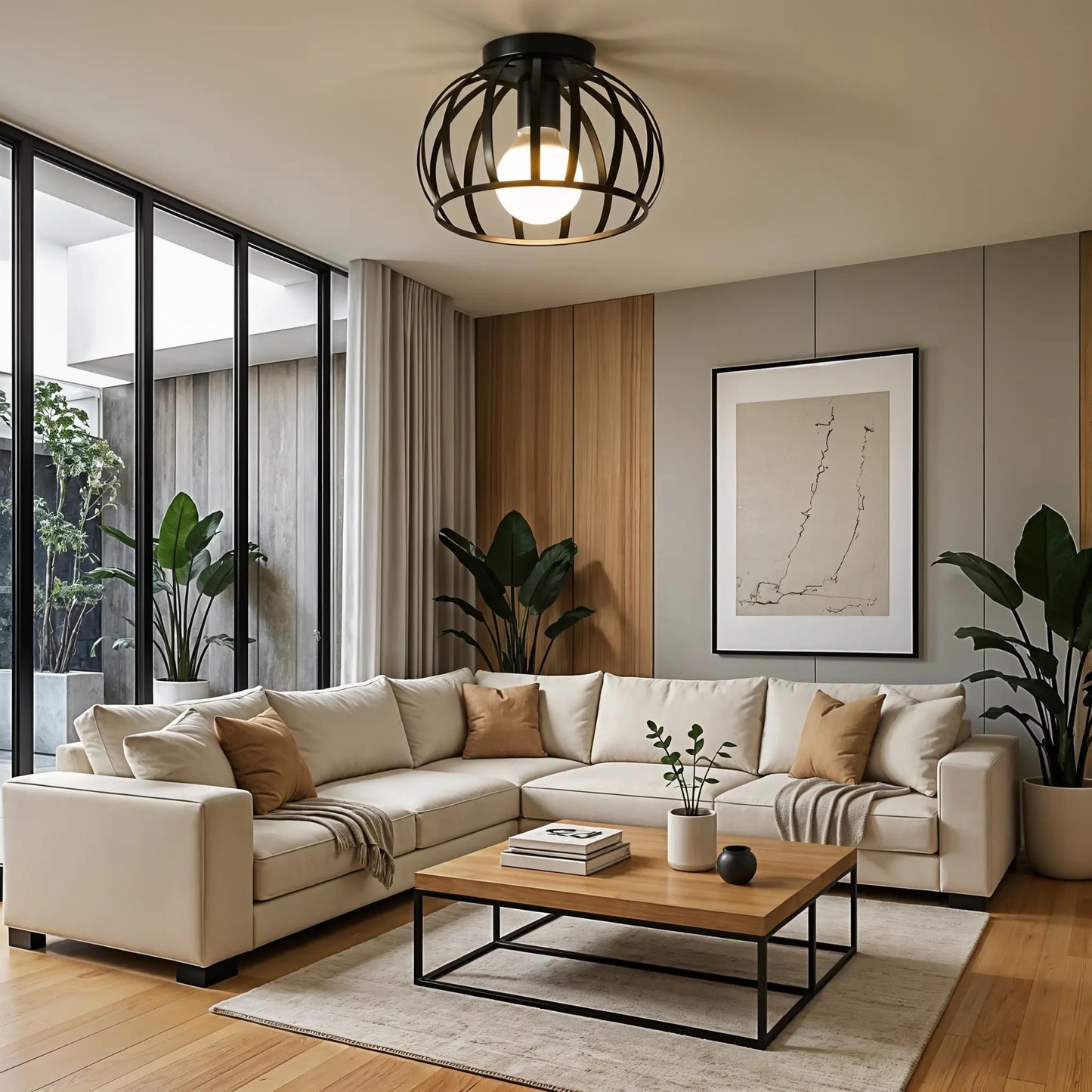 Edgy Metal Ceiling Light Fixtures