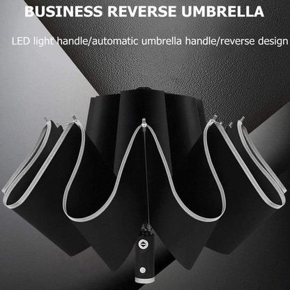 Compact Windproof Folding LED Umbrella