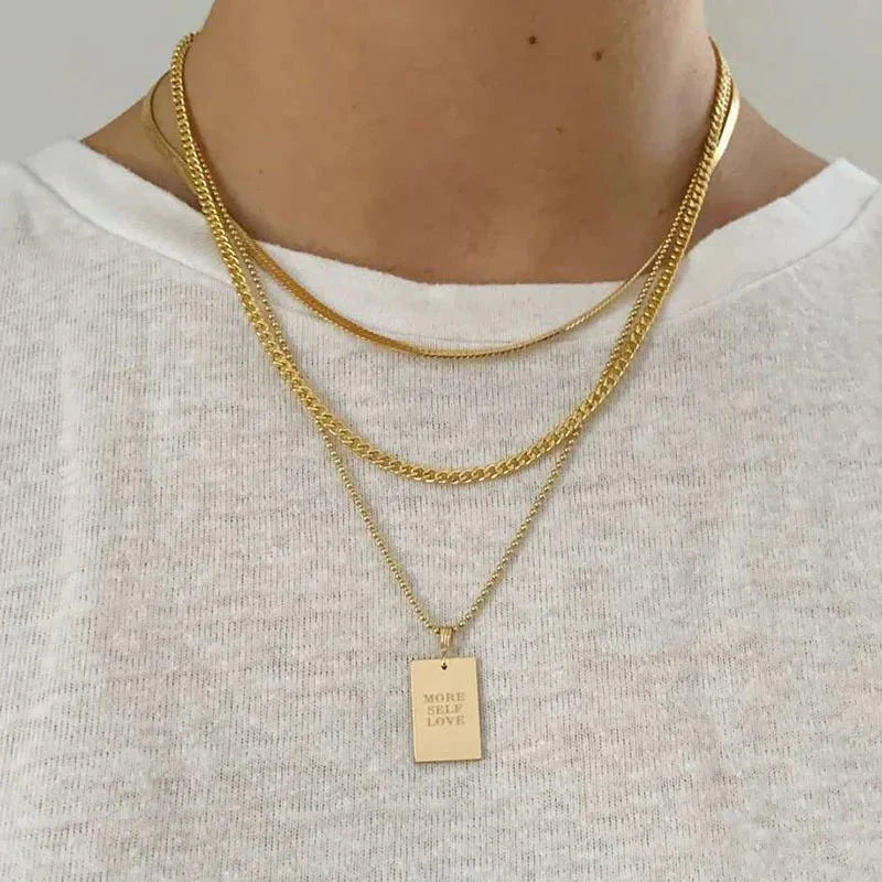 Uplifting Quote Engraved Pendant Necklace