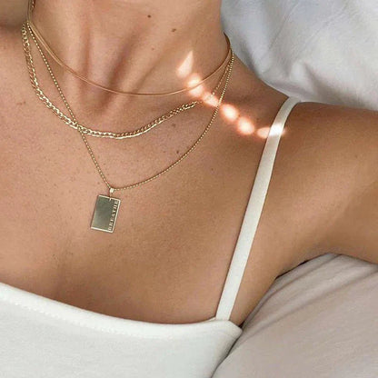 Uplifting Quote Engraved Pendant Necklace