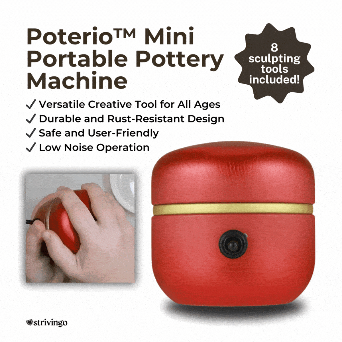 Compact Portable Pottery Wheel Machine