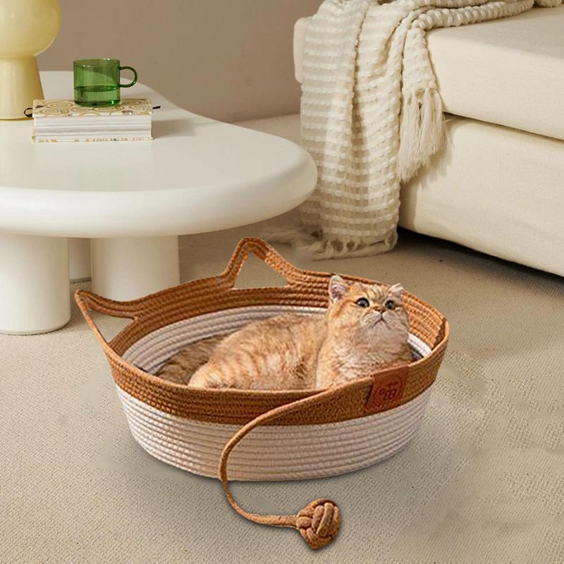 Cozy Natural Fiber Cat Bed Cushion - Befez