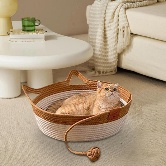 Cozy Natural Fiber Cat Bed Cushion - Befez