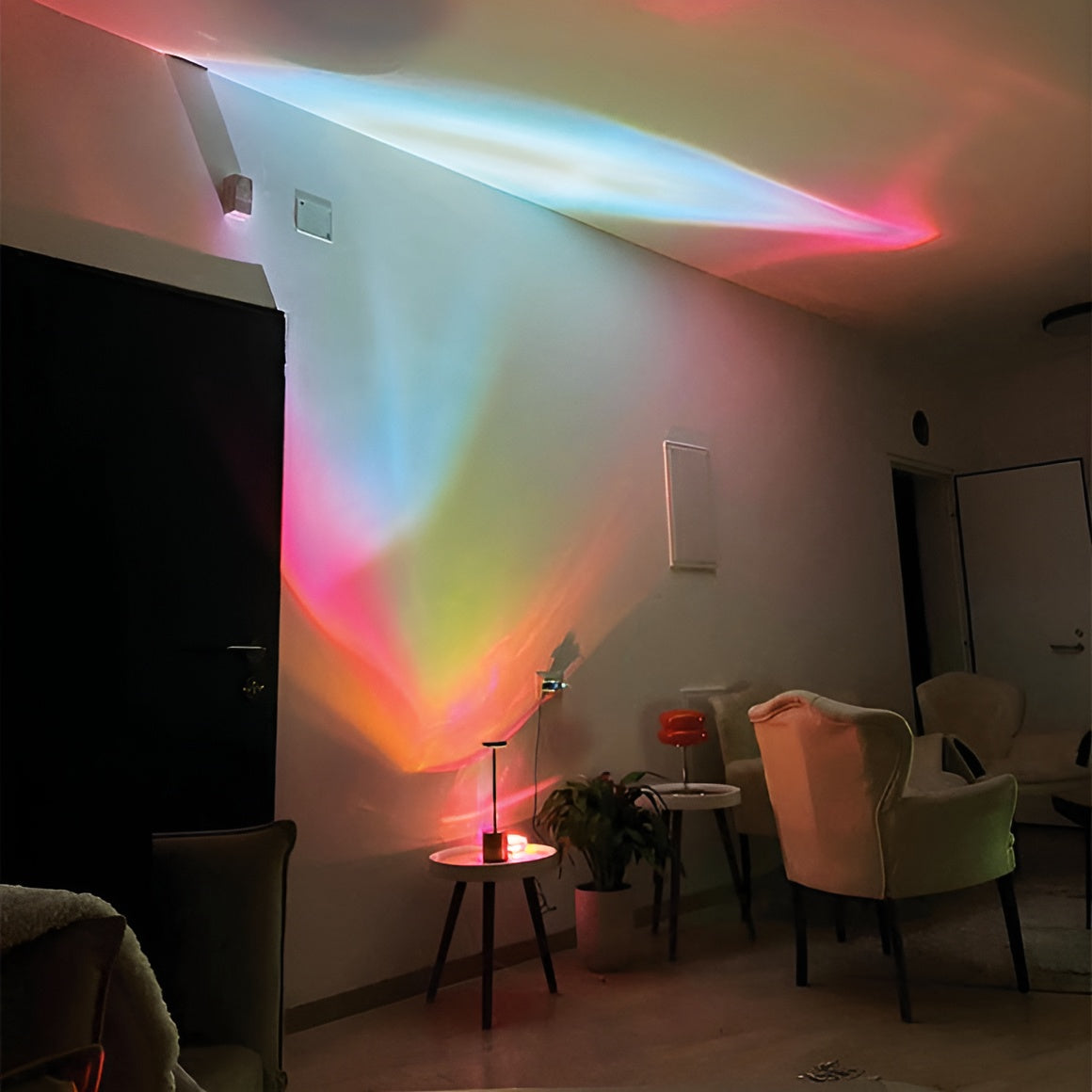 Colorful LED Table Lamp with Projector