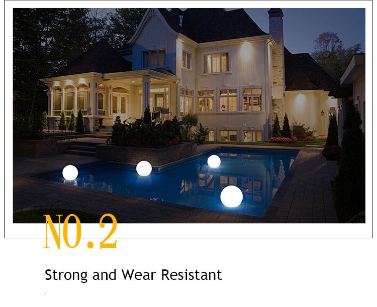 Colorful Outdoor Solar LED Globe Lamp