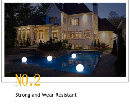 Colorful Outdoor Solar LED Globe Lamp