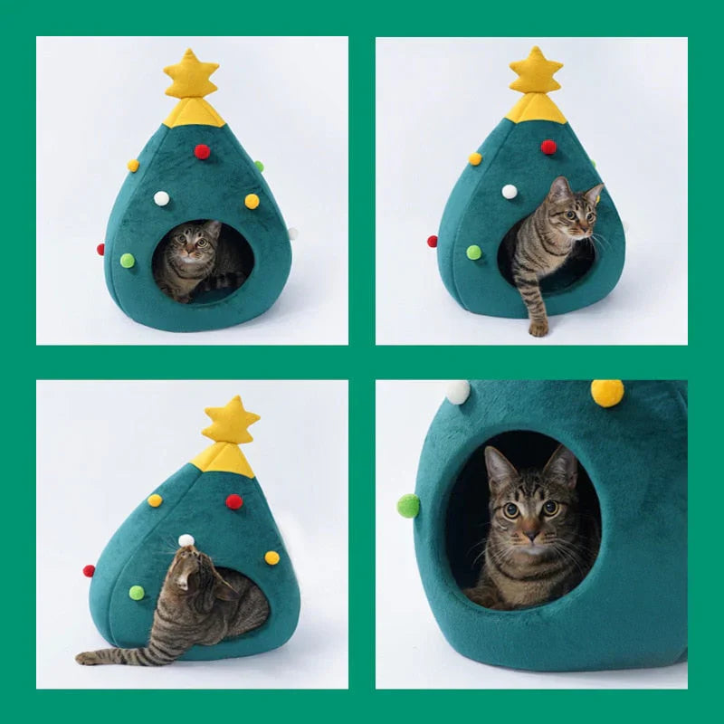Comfy Cat Christmas Tree House