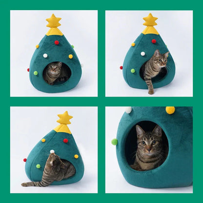 Comfy Cat Christmas Tree House