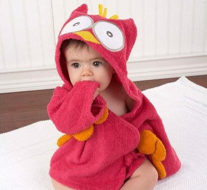Adorable Plush Baby Robe with Fun Animal Print