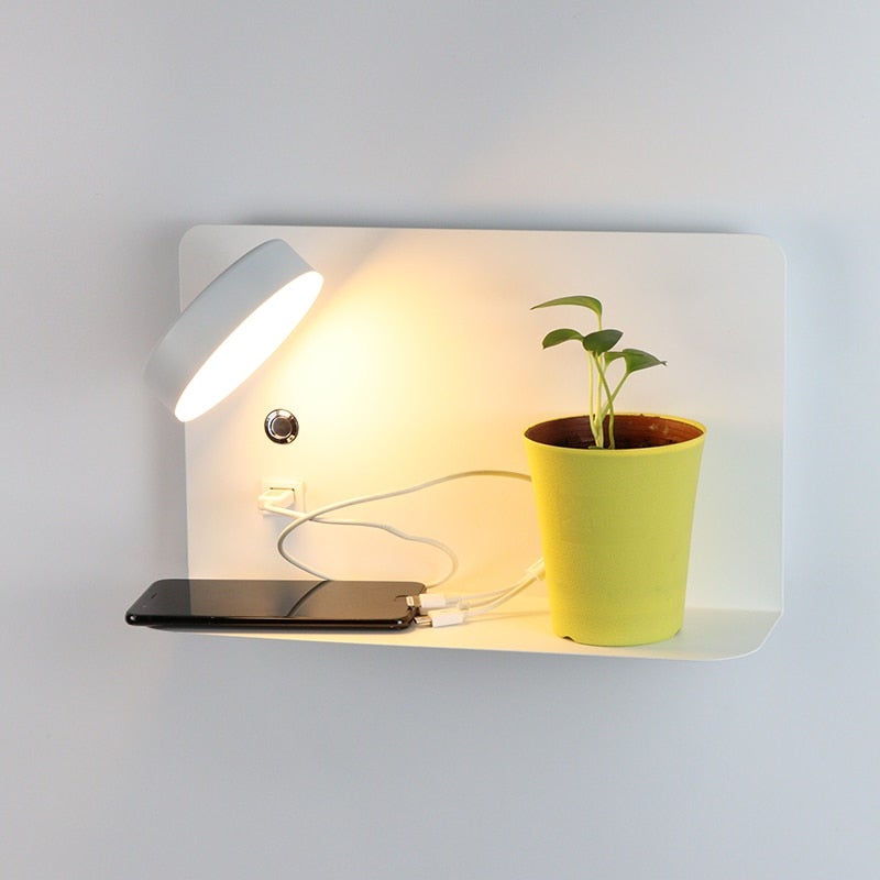 Befez | Modern Bedside Lamp with USB Charging Port