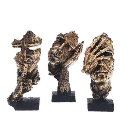 Unique Gold Art Sculpture - Modern Nordic Home Decor