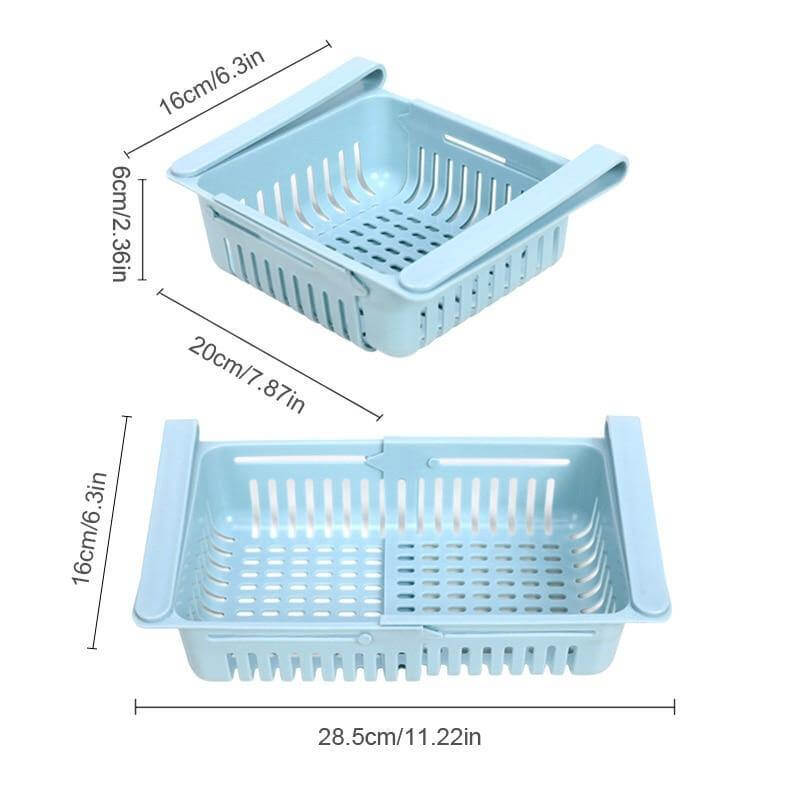 Space Saving Adjustable Refrigerator Storage Bin