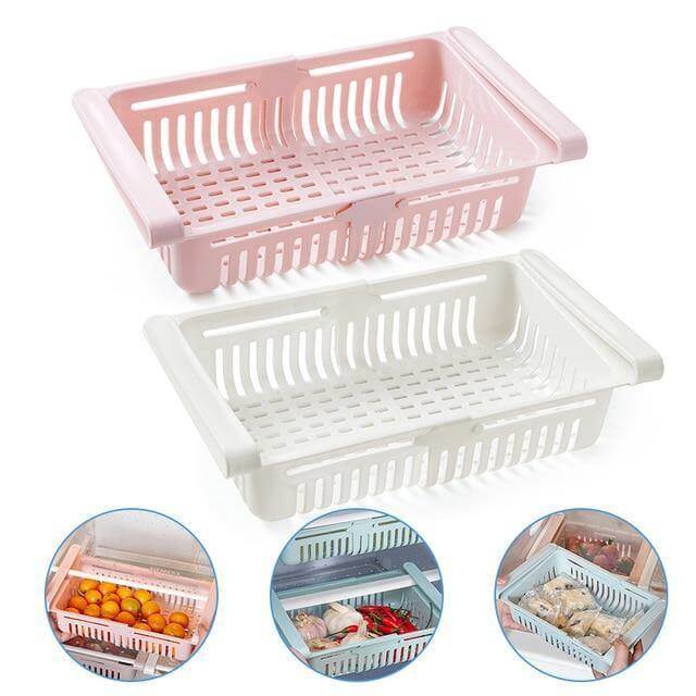 Space Saving Adjustable Refrigerator Storage Bin