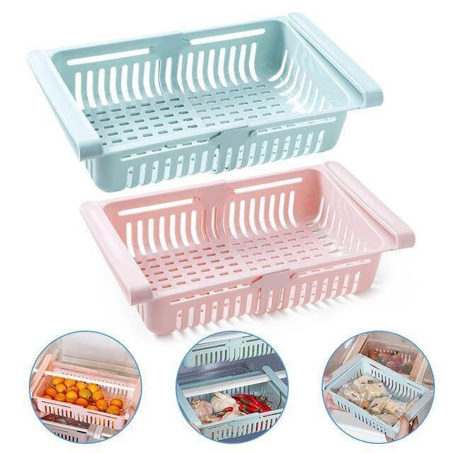 Space Saving Adjustable Refrigerator Storage Bin