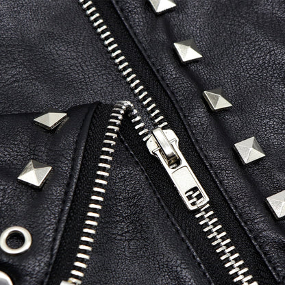 Stylish Faux Leather Dog Coat