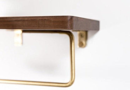Wooden Bathroom Toilet Paper Holder with Extra Storage