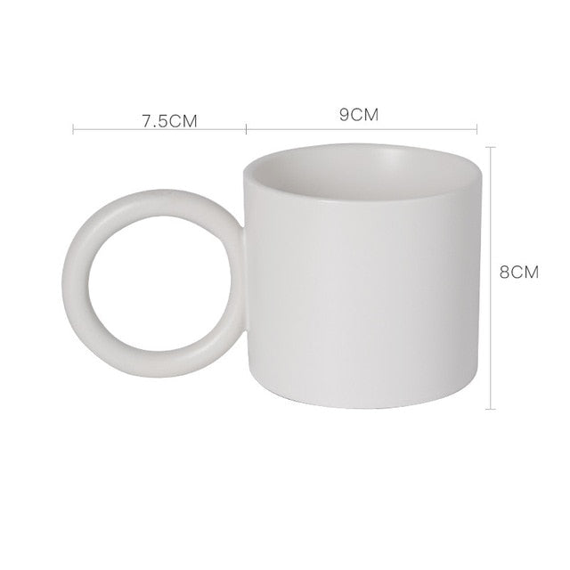 Simple White Ceramic Coffee Mug
