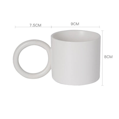 Simple White Ceramic Coffee Mug