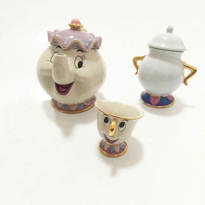 Cute Beauty and the Beast Porcelain Tea Set