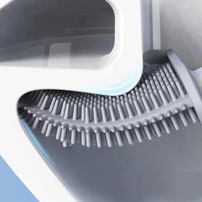 Heavy Duty Toilet Brush Set with Silicone Bristles