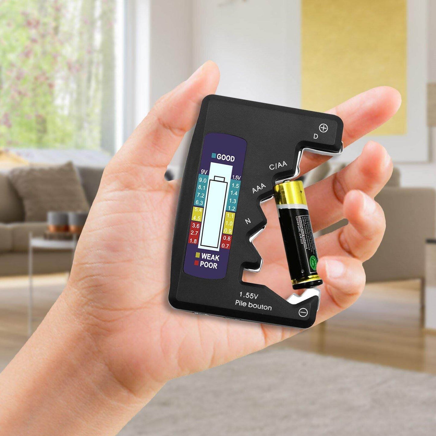 Accurate LCD Battery Life Voltage Tester