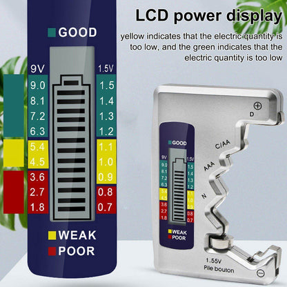 Accurate LCD Battery Life Voltage Tester
