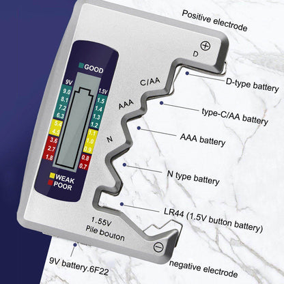 Accurate LCD Battery Life Voltage Tester
