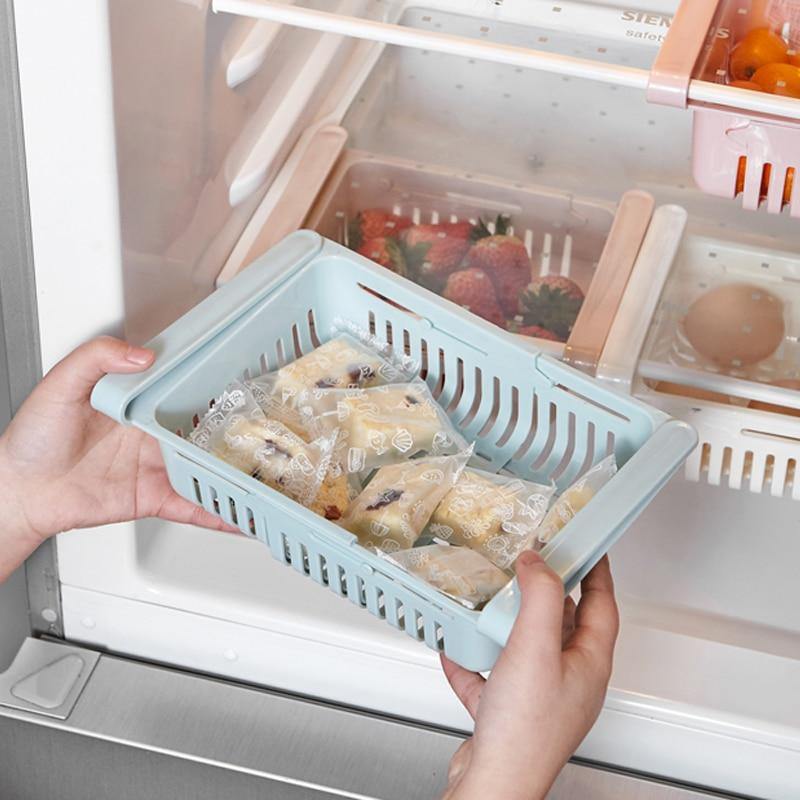 Space Saving Adjustable Refrigerator Storage Bin