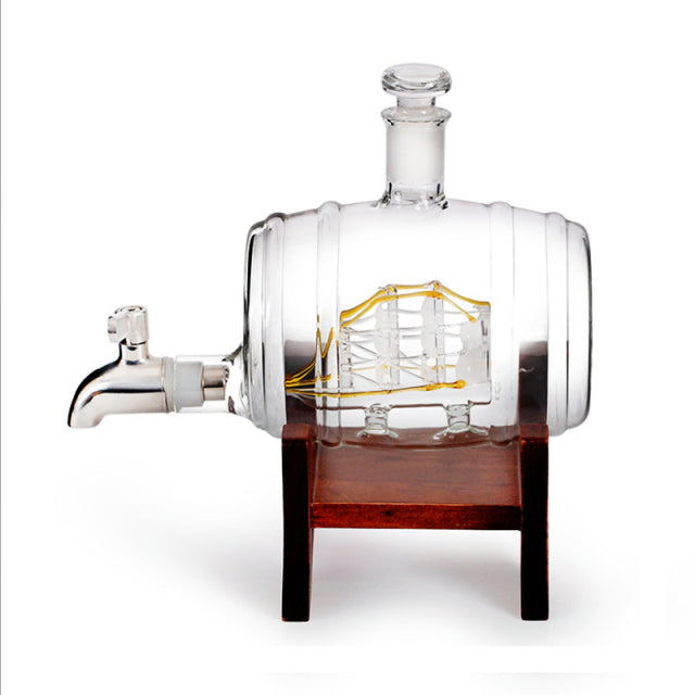 Unique Wooden Whiskey Decanter Set - Befez