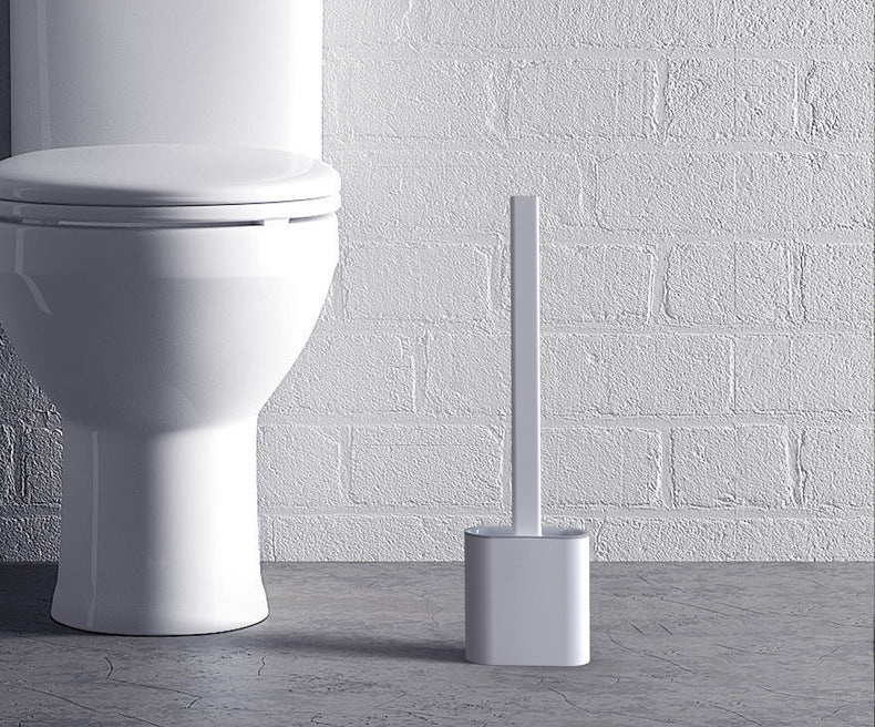 Heavy Duty Toilet Brush Set with Silicone Bristles