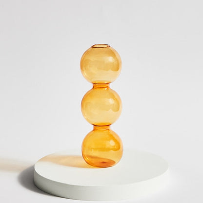 Stylish Orange Glass Candle Holder
